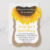 Faire-part de mariage de typographie de Sunflower  (Devant)