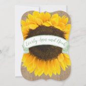 Faire-part de mariage de typographie de Sunflower  (Dos)