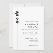 Faire-part de mariage de typographie en gras (Devant)