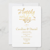 Faire-part de mariage de typographie Gold Faux Foi (Devant)