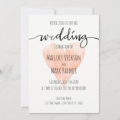 Faire-part de mariage de typographie manuscrite co (Devant)