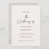 Faire-part de mariage de typographie manuscrite mo (Devant / Derrière)