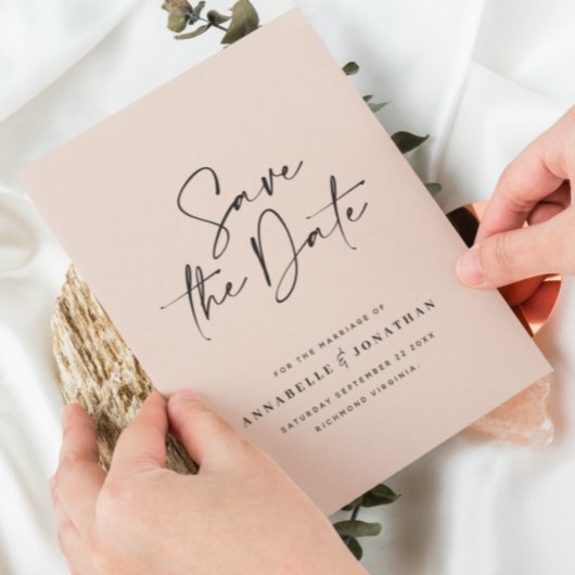 Faire-part de mariage de typographie manuscrite mo