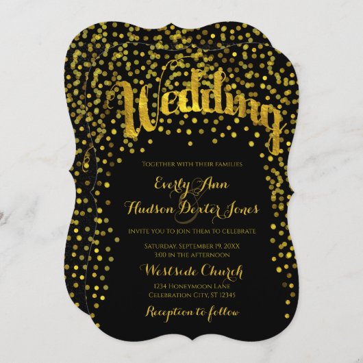 Faire-part de mariage de typographie moderne Vinta (Devant / Derrière)