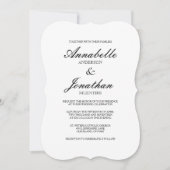 Faire-part de mariage de typographie simple et élé (Devant)