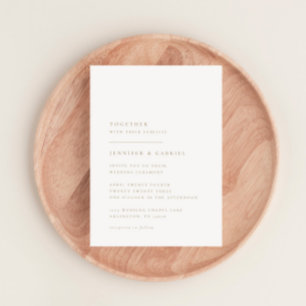 Faire-part de mariage de typographie ultra-minimal