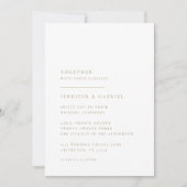 Faire-part de mariage de typographie ultra-minimal (Devant)
