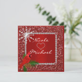 Faire-part de mariage de vacances avec CRYSTAL SNO (Debout devant)