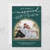 Faire-part de mariage de vacances d'arc de script  (Devant)