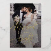 Faire-part de Mariage de vacances Marié et brillan (Recto)