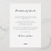 Faire-part de Mariage de vacances Marié et brillan (Verso)