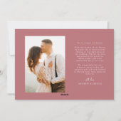 Faire-part de mariage de vacances rose clair le pl (Dos)