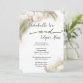 Faire-part de mariage de vaporisateur d'orchidée d (Debout devant)