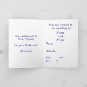 Faire-part de mariage de vélo (Intérieur)