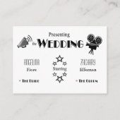 Faire-part de mariage de ventilateur de cinéma con (Dos)