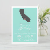 Faire-part de mariage de Ventura coloré par Aqua (Debout devant)