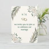 Faire-part de mariage de verdure (Debout devant)