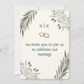 Faire-part de mariage de verdure (Devant)