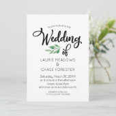 Faire-part de mariage de verdure à l'aquarelle min (Debout devant)