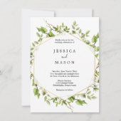 Faire-part de mariage de verdure boisée (Devant)