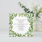 Faire-part de mariage de verdure botanique (Debout devant)