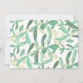 Faire-part de mariage de verdure botanique moderne (Dos)