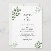 Faire-part de mariage de verdure d'hiver (Devant)