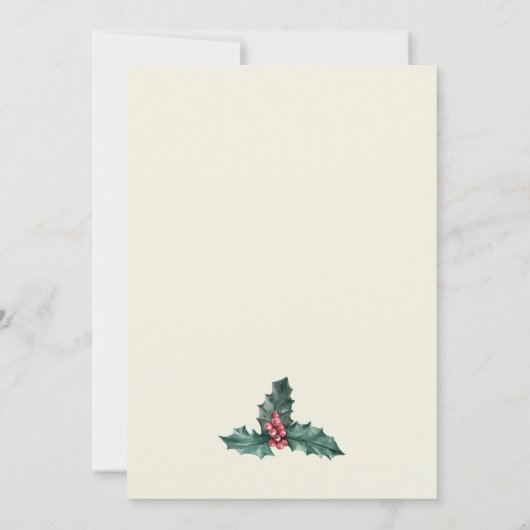 Faire-part de mariage de verdure d'hiver (Dos)