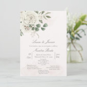 Faire-part de mariage de verdure espagnol (Debout devant)