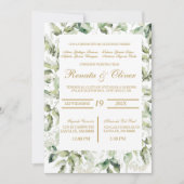Faire-part de mariage de verdure espagnol (Devant)