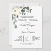 Faire-part de mariage de verdure espagnol (Devant)