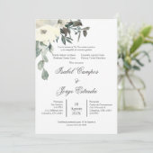 Faire-part de mariage de verdure espagnol (Debout devant)