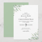 faire-part de mariage de verdure moderne eucalyptu (Devant / Derrière)