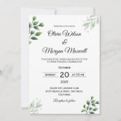 Faire-part de mariage de verdure printanière (Devant)