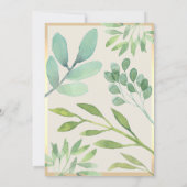 Faire-part de mariage de verdure rustique (Dos)