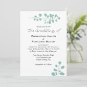 Faire-part de mariage de verdure simple (Debout devant)