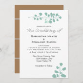 Faire-part de mariage de verdure simple (Devant / Derrière)