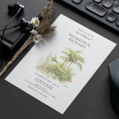 Faire-part de mariage de verdure tropicale Palm