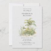 Faire-part de mariage de verdure tropicale Palm (Devant)