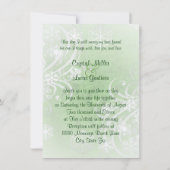 Faire-part de mariage de vert de Flourish d'hiver (Dos)