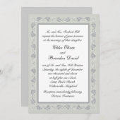 Faire-part de mariage de vignes complexes (Devant / Derrière)