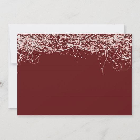 Faire-part de mariage de vignes de défilement (Devant)