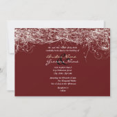 Faire-part de mariage de vignes de défilement (Dos)