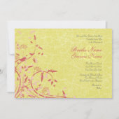 Faire-part de mariage de vignes et d'oiseaux de (Dos)