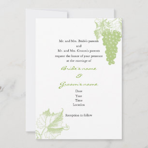 Faire-part de mariage de vignoble