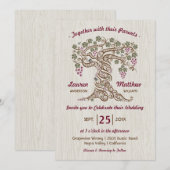 Faire-Part de Mariage de Vignoble Rustique (Devant / Derrière)