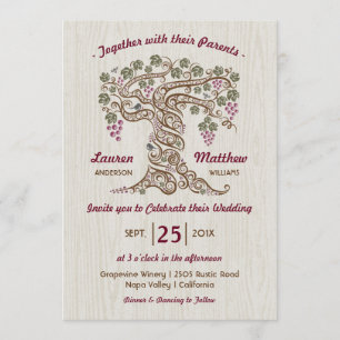 Faire-Part de Mariage de Vignoble Rustique