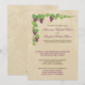 Faire-part de mariage de vignoble (Texture parchem (Devant / Derrière)