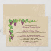 Faire-part de mariage de vignoble (Texture parchem (Devant / Derrière)
