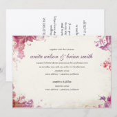 Faire-part de mariage de vignoble vintage (Devant / Derrière)